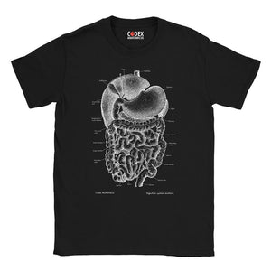 T-shirt Unisexe Système Digestif - Chalkboard