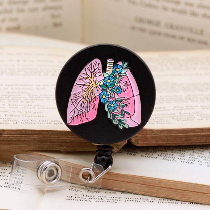 Lungs badge reel - Medical Gift - Codex Anatomicus