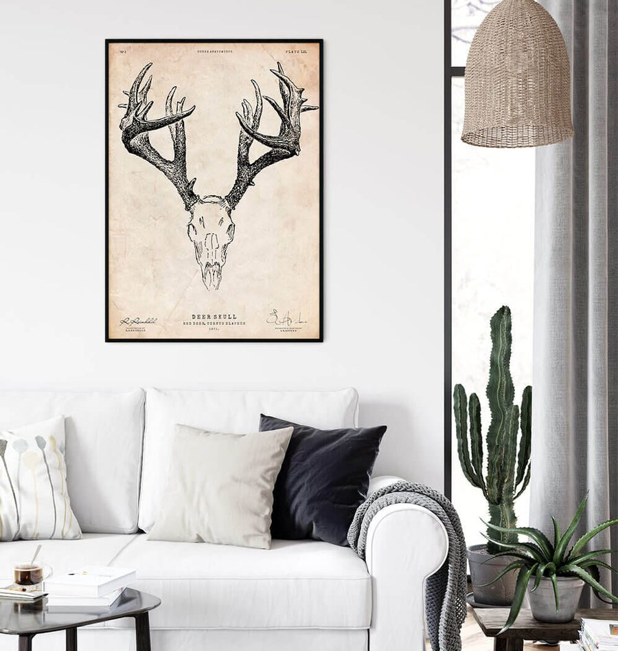 Deer skull poster