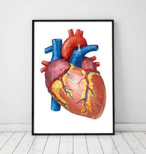 Geometrical Heart art poster