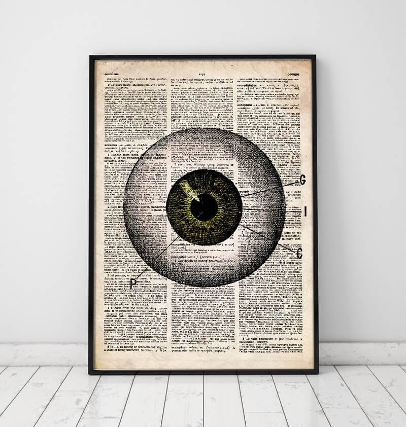 Eye anatomy - Old dictionary page
