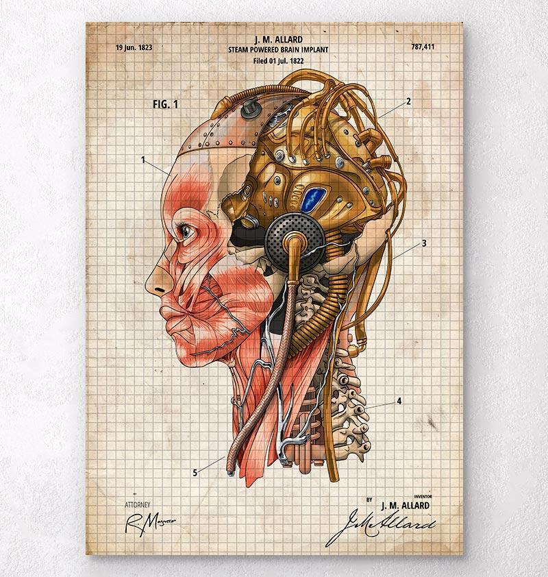 Cerveau - Patch Thermocollant - Codex Anatomicus