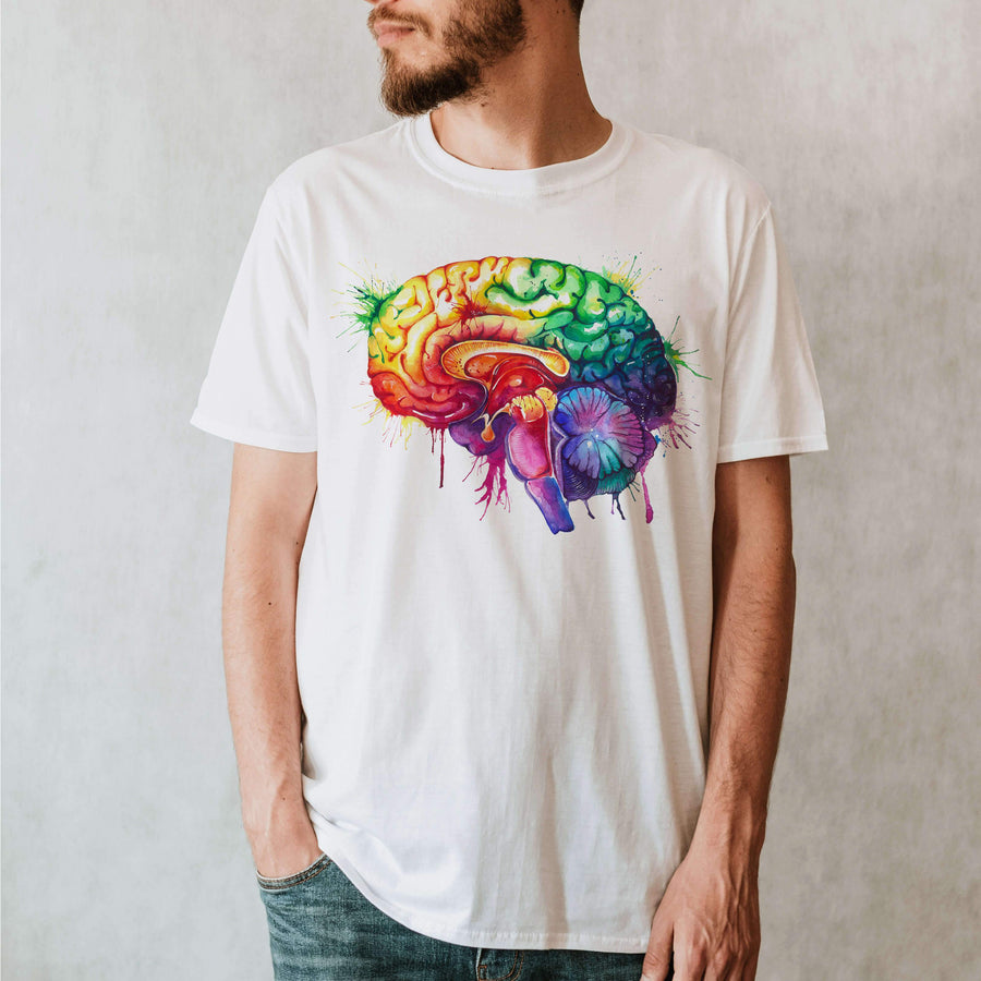 Brain anatomy t-shirt for men by codex anatomicus