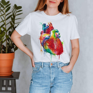 Heart anatomy II t-shirt for women by codex anatomicus