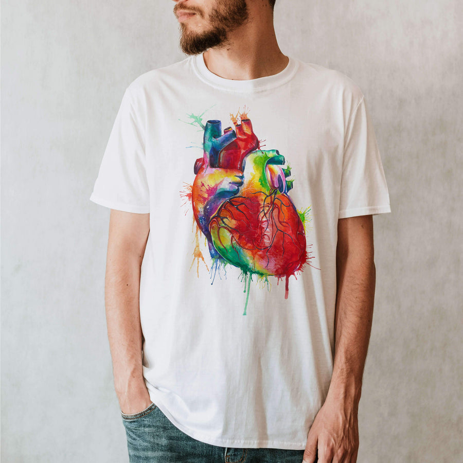 Heart anatomy II anatomy t-shirt for men by codex anatomicus