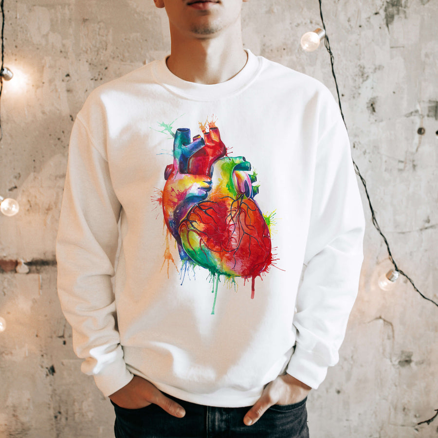 anatomical heart sweatshirt for doctors by codex anatomicus
