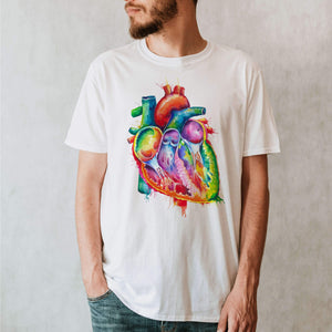 Heart anatomy t-shirt for men by codex anatomicus