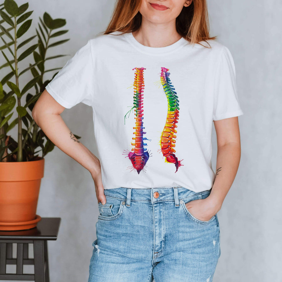 spine anatomy t-shirt for women by codex anatomicus