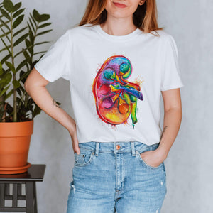 kidney anatomy t-shirt for women by codex anatomicus