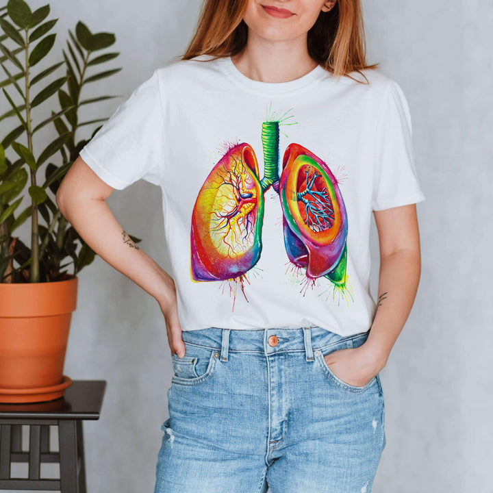 lungs anatomy t-shirt for women by codex anatomicus