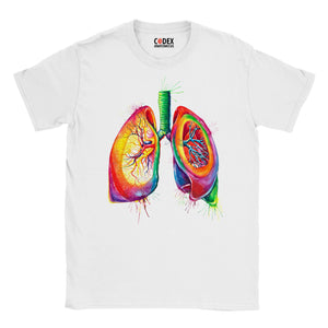 lungs anatomy t-shirt for doctors and medical students by codex anatomicus