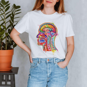 Head section anatomy t-shirt for women by codex anatomicus