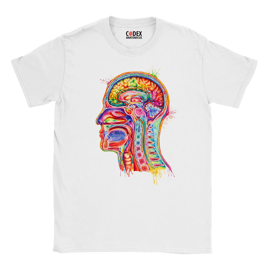 Head section anatomy t-shirt for doctors and medical students by codex anatomicus