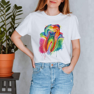 tooth anatomy t-shirt for women by codex anatomicus
