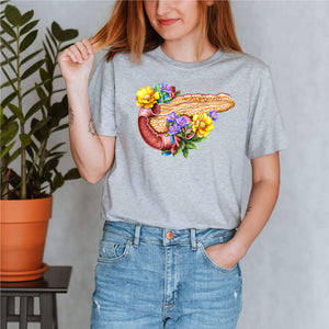 pancreas anatomy t-shirt for med students