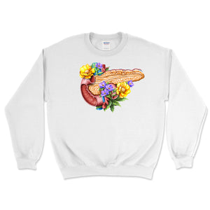 pancreas anatomy sweatshirt in black for a med student