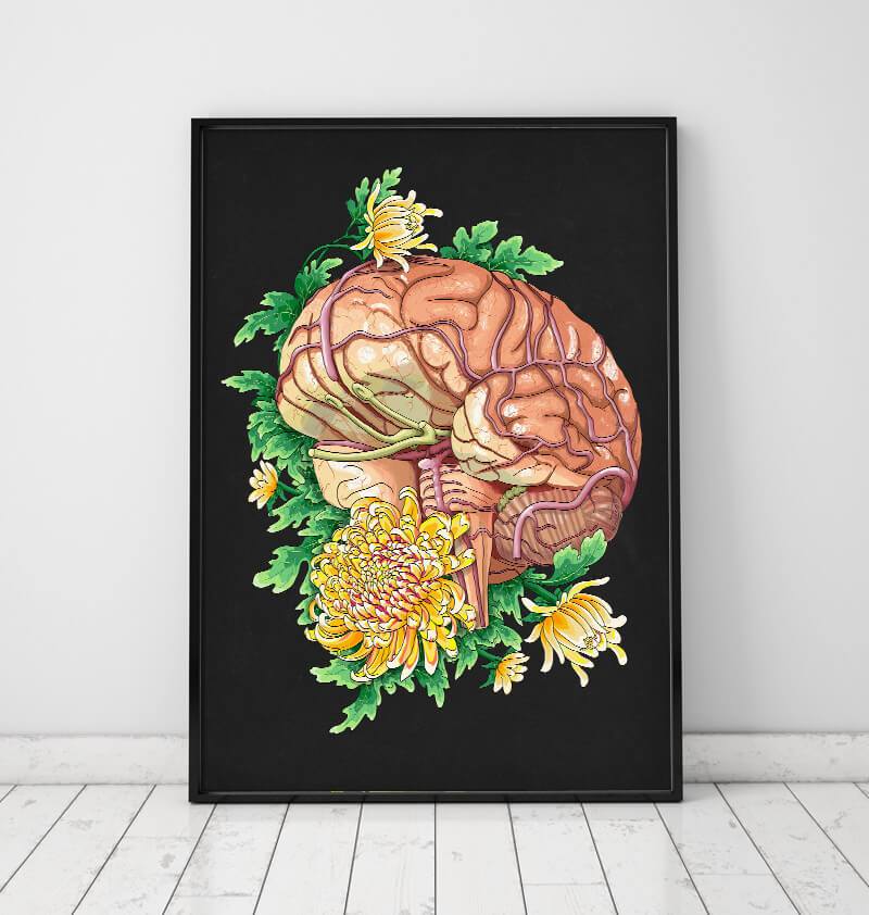 brain art poster