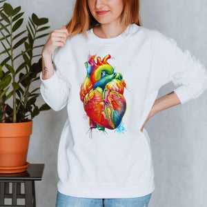 Heart II Unisex Sweatshirt - Watercolor