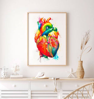 Anatomical heart art
