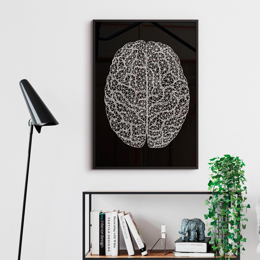 Brain anatomy poster
