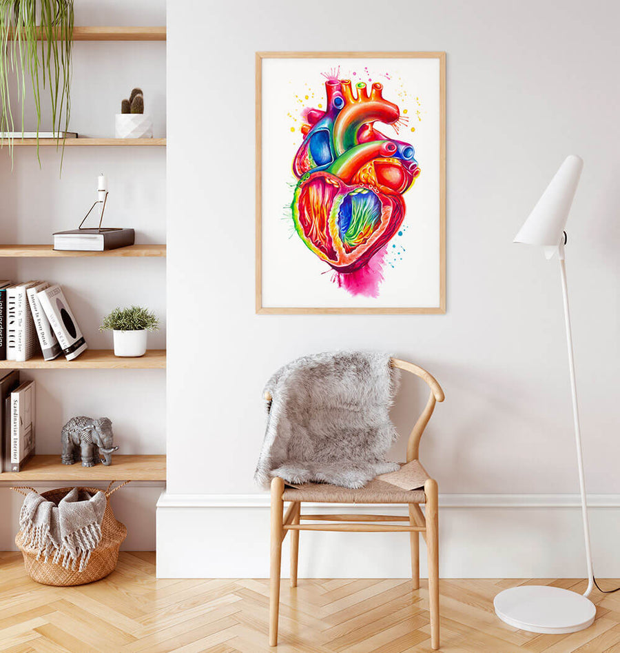 Anatomical heart art