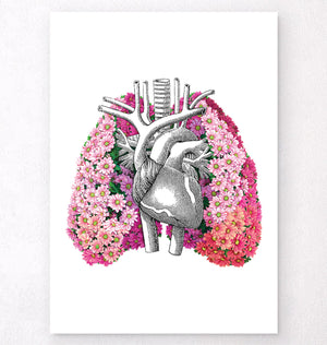 Floral lungs art print