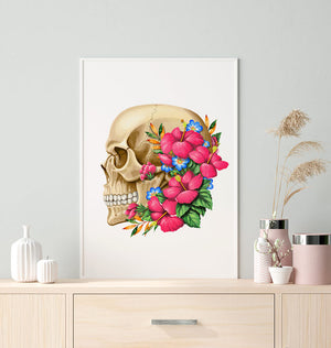 Skull anatomy - lateral view poster
