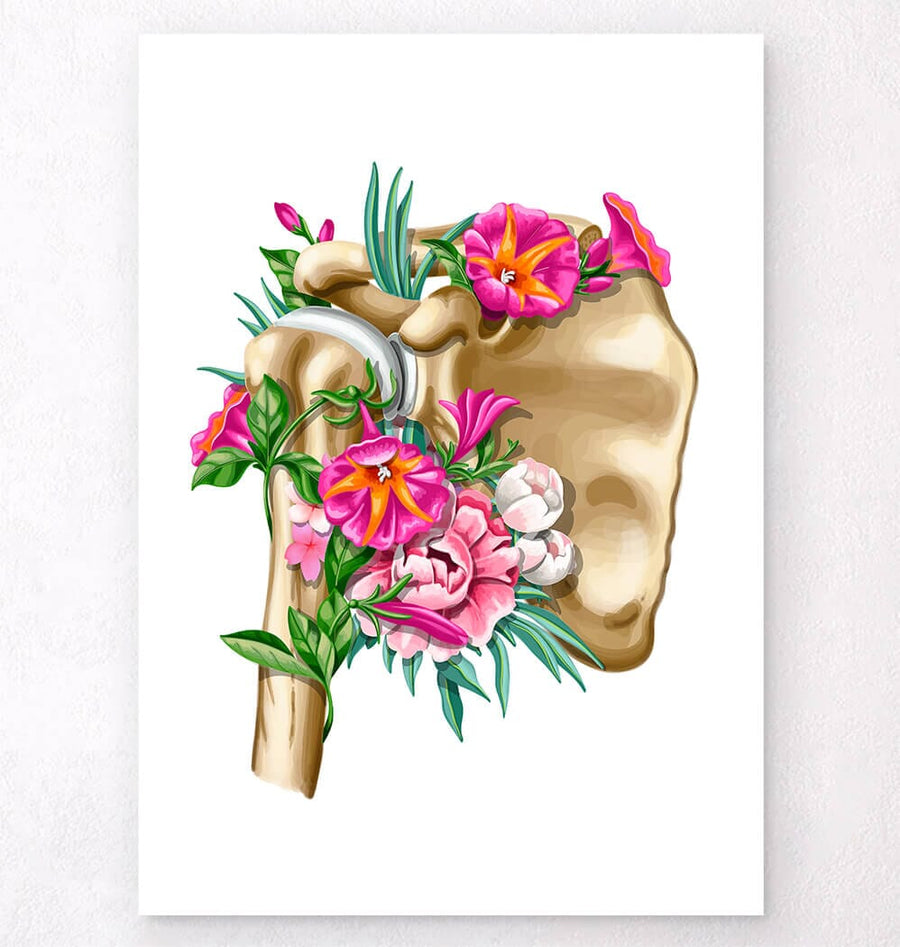 Shoulder anatomy floral art