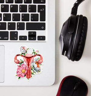 floral uterus anatomy sticker by codex anatomicus