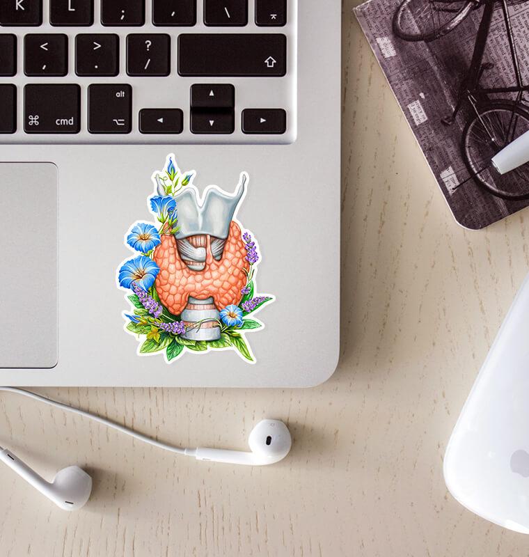 Thyroid Sticker Rwalistic Thyroid anatomy sticker - Codex Anatomicus