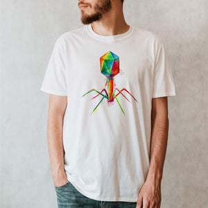white Bacteriophage t-shirt for men