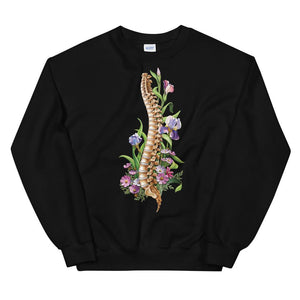 black spine anatomy sweatshirt for doctors and medical students by codex anatomicus