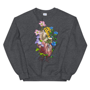 Heart I Unisex Sweatshirt - Floral