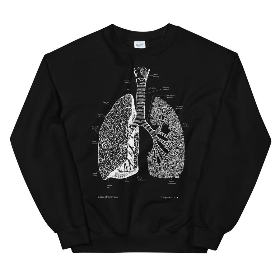 Lungs Unisex Sweatshirt - Chalkboard
