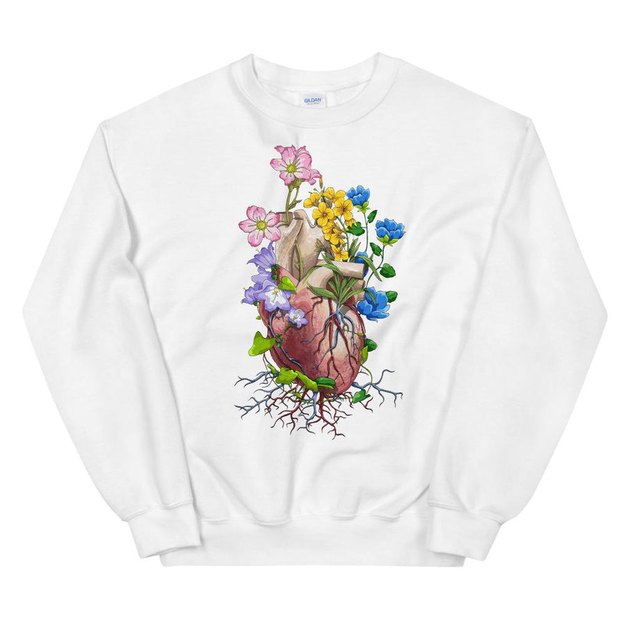 Heart I Unisex Sweatshirt - Floral