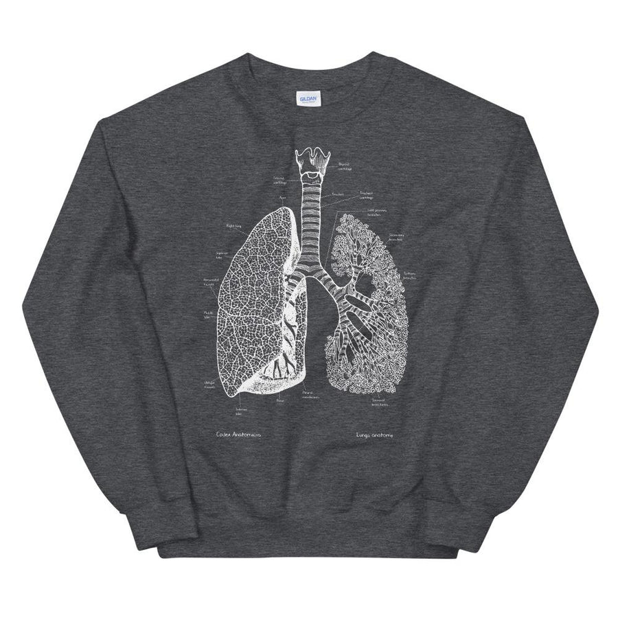 Lungs Unisex Sweatshirt - Chalkboard