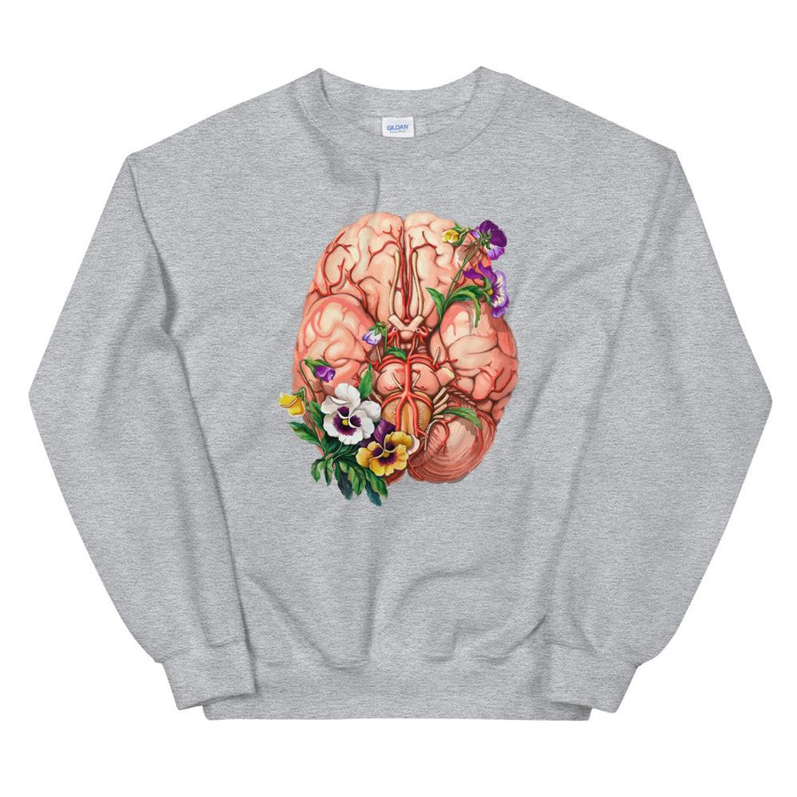 Gehirn Unisex Sweatshirt - Floral