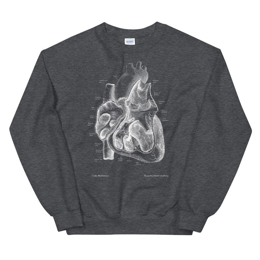 Heart II Unisex Sweatshirt - Chalkboard