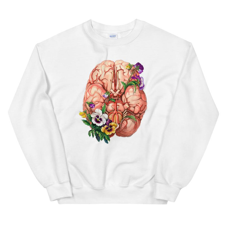 Brain Unisex Sweatshirt - Floral